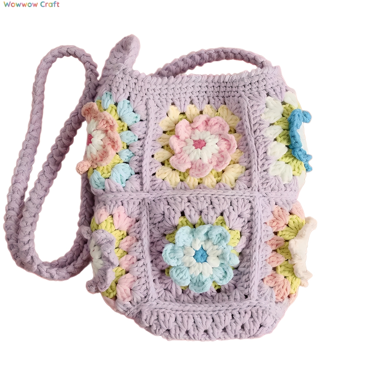 Crochet Granny Square Mini Crossbody Bag - Crochet Shoulder Bags,handmade crochet bags, custom amigurumi dolls, woven tote bags, eco-friendly gifts, unique crochet toys, organic yarn crafts, personalized crochet, handmade plushies, boho crochet accessories, sustainable handmade gifts